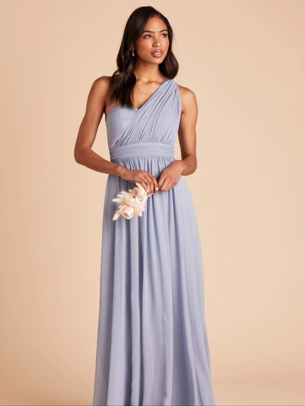 Birdy Grey Dusty Blue Convertible Chiffon Gown